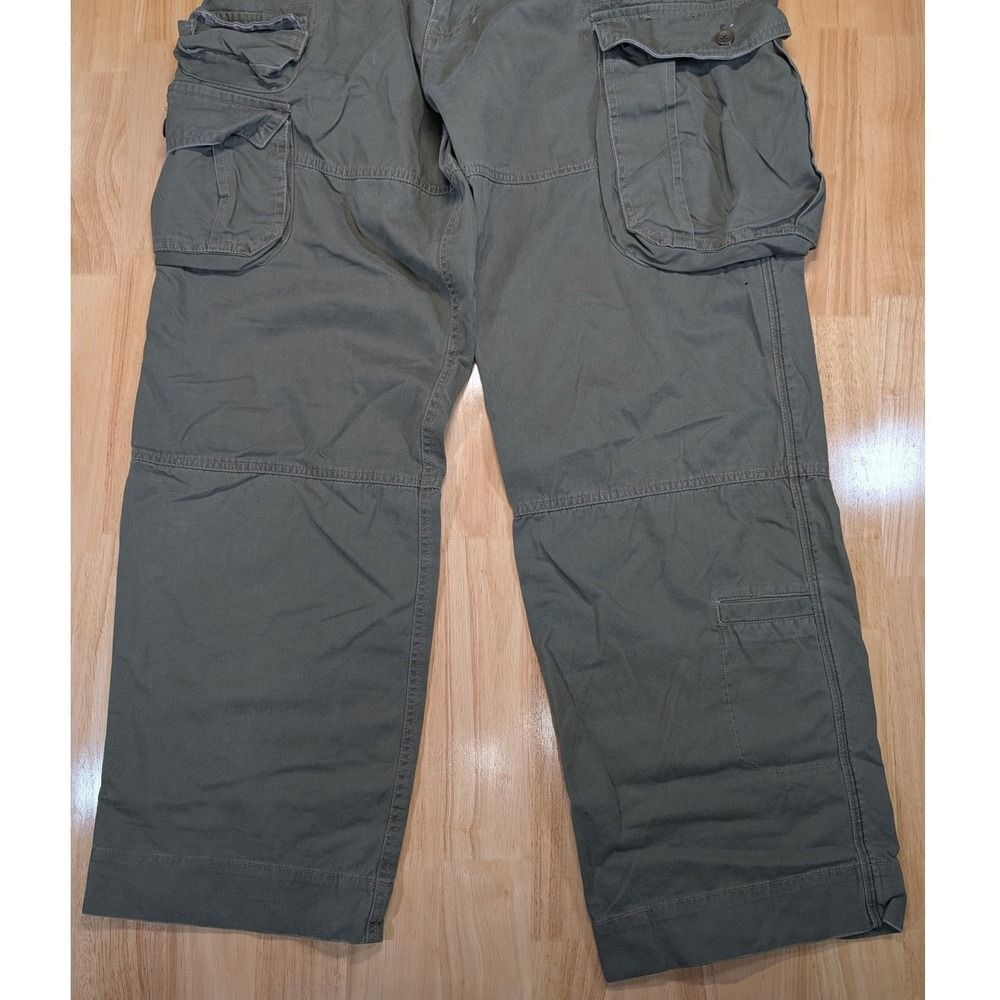 Arizona Jean Co Mens Forest Green Vintage Surplus Cargo Pants with Belt 36x32 - Picture 2 of 14